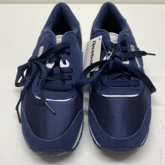 New Reebok Women's Classic Blue Lace-Up Low Top Round Toe Sneaker Shoes Sz 6.5 - Picture 2 of 6